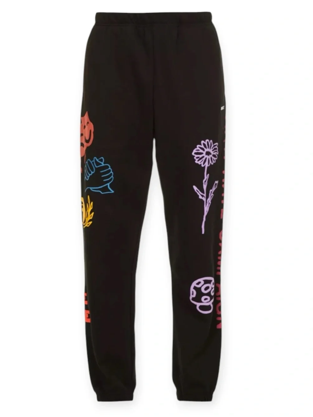 OBEY ANTI HATE UNISEX GRAPHIC JOGGER SWEATPANTS BLACK STREETWEAR PUNK GRUNGE